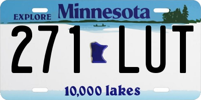 MN license plate 271LUT