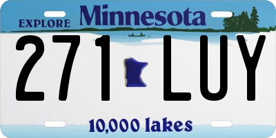MN license plate 271LUY