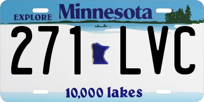 MN license plate 271LVC