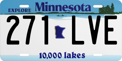 MN license plate 271LVE