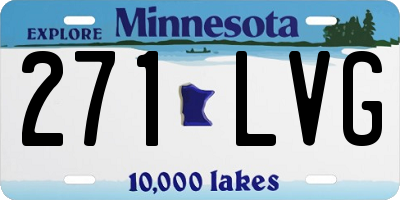 MN license plate 271LVG