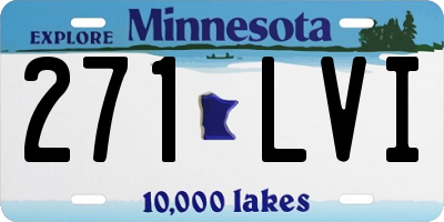 MN license plate 271LVI