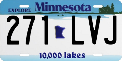 MN license plate 271LVJ