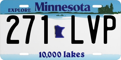 MN license plate 271LVP