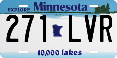 MN license plate 271LVR