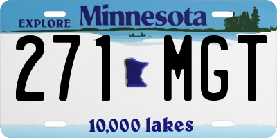 MN license plate 271MGT