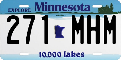 MN license plate 271MHM