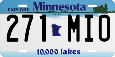 MN license plate 271MIO