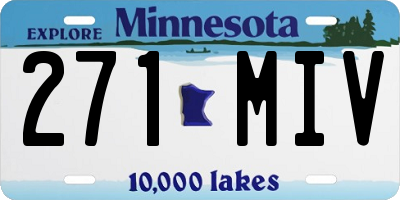 MN license plate 271MIV