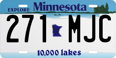 MN license plate 271MJC