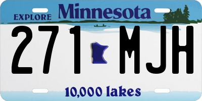MN license plate 271MJH