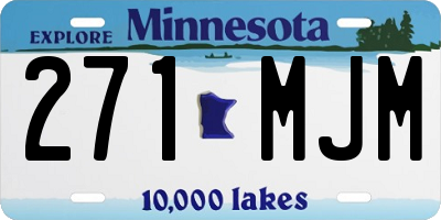 MN license plate 271MJM