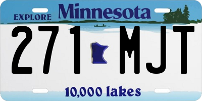 MN license plate 271MJT