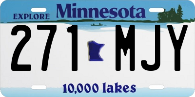 MN license plate 271MJY