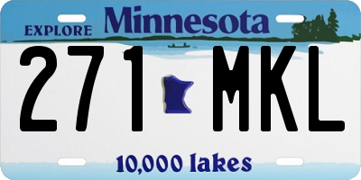 MN license plate 271MKL