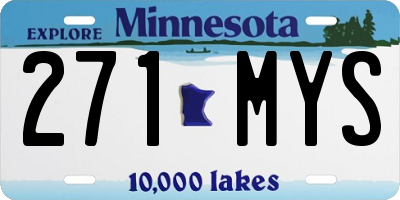 MN license plate 271MYS