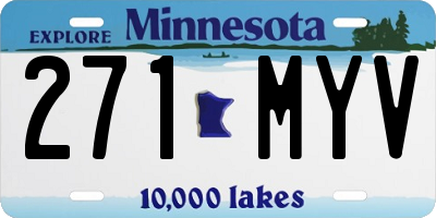 MN license plate 271MYV