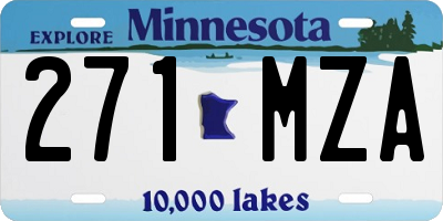 MN license plate 271MZA