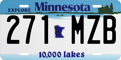 MN license plate 271MZB