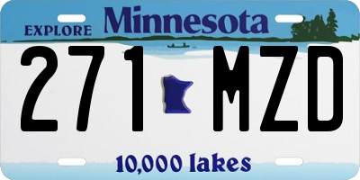 MN license plate 271MZD