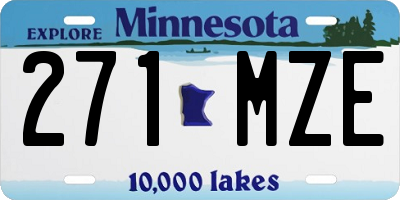 MN license plate 271MZE