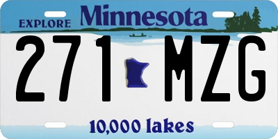 MN license plate 271MZG