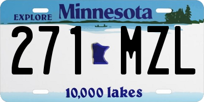MN license plate 271MZL