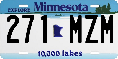 MN license plate 271MZM