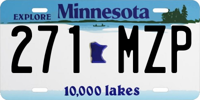 MN license plate 271MZP