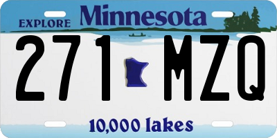 MN license plate 271MZQ