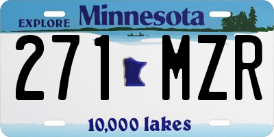 MN license plate 271MZR
