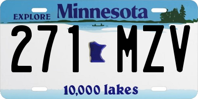 MN license plate 271MZV