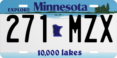 MN license plate 271MZX