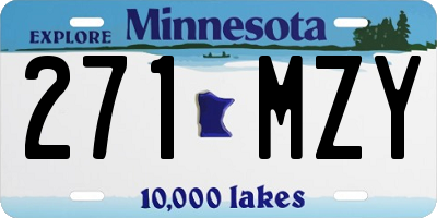 MN license plate 271MZY