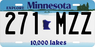 MN license plate 271MZZ