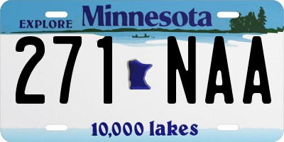 MN license plate 271NAA