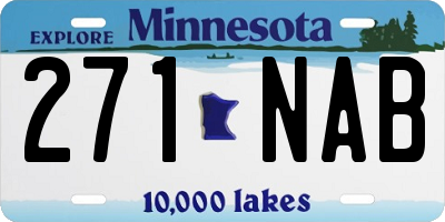 MN license plate 271NAB