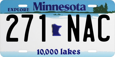 MN license plate 271NAC