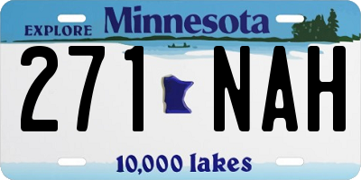 MN license plate 271NAH