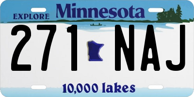 MN license plate 271NAJ