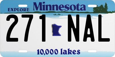 MN license plate 271NAL