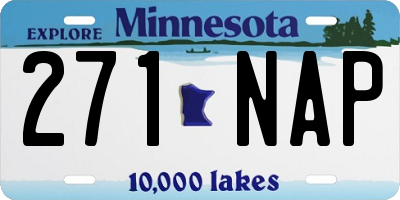 MN license plate 271NAP