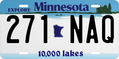 MN license plate 271NAQ