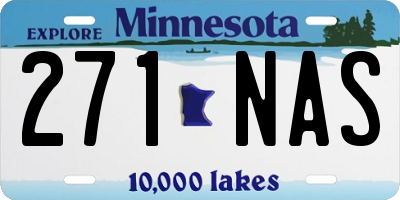 MN license plate 271NAS