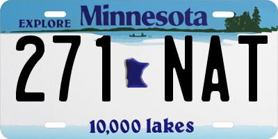 MN license plate 271NAT