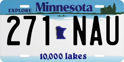 MN license plate 271NAU