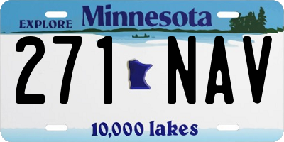 MN license plate 271NAV