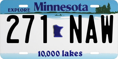 MN license plate 271NAW