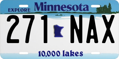 MN license plate 271NAX