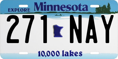 MN license plate 271NAY